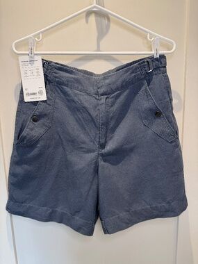 Athleta Voyager Linen Short - Granite Blue - Size 4